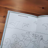 Greek mythology book for kids with coloring book chapter