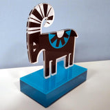 The Ram (Pan, Aries) decorative bookend.  Pan is the Goat foot god! side view