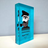 The Sailor, Naftis in Greek decorative design object - paper weight with Kazantzakis quote from Zorba the Greek three dimensional