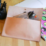 The abduction of the daughters of Leucippus λεατηερ clutch - envelope bag (Medium) inside