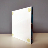 Pan, the goat God coaster  Plexiglass, screenprint, lazer cut & hand polished.  Unique silkscreen method.  Handmade in Sparta, Greece - back