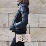 Genealogical tree of Greek mythology gods leather handbag