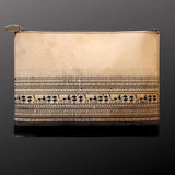 Greek leather portfolio inspired by Greek art depicting a geometrical period drawing of a chariot from Homers Iliad - Back side