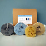 soap in a rope olive oil greek soaps collection gift box and natural sponge