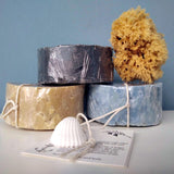 soap in a rope olive oil greek soaps collection gift box and natural sponge thick soap