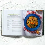 greek grean beans recipe from my greek vegan cookbook inside