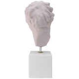 pow pink hygeia head goddess of hygiene (Hygieia)with quote about all in good measure (back)