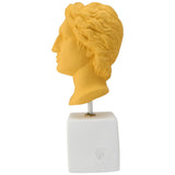 Saffron Bust Of Alexander The Great with quote There is nothing impossible to him who will try (side)