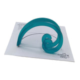 a pair of Fibonacci - Golden Ratio Spiral Earings turquoise