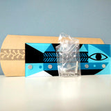 Wall plexiglass keyholder with magnets - Decorative design object. The fish - a symbol of Greek seas full package