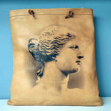 Aphrodite of Milos and Diadumenos tote bag - Cretan goat leather - Aphrodite side
