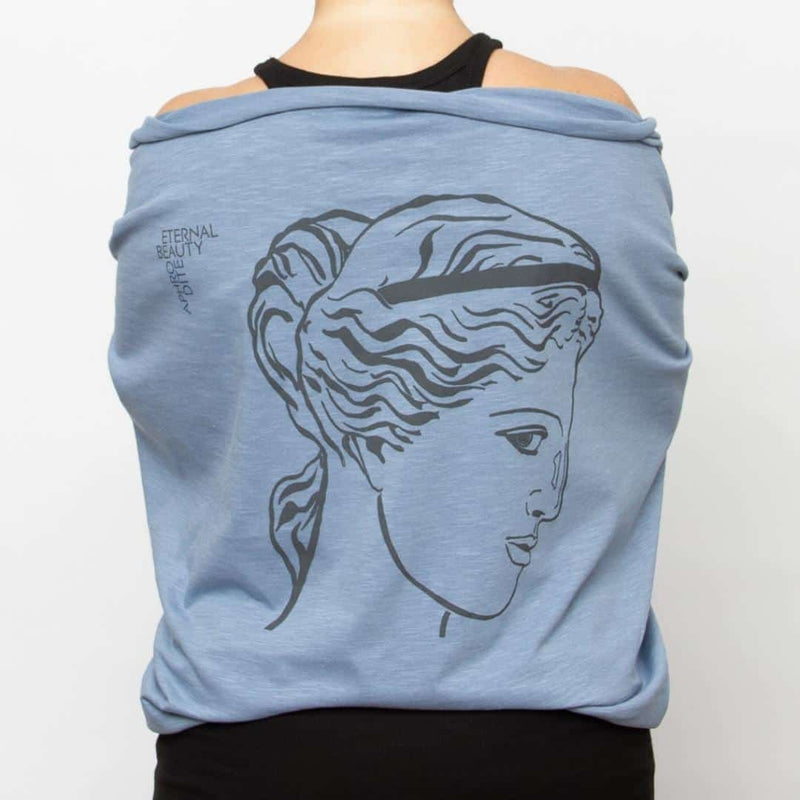 Aphrodite of Milos shawl in Blue color