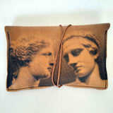 Aphrodite de Milo and Diadumenos small leather tobacco pouch front