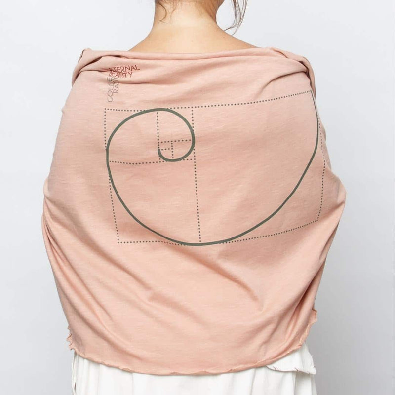 golden ratio shawl gift in pink color