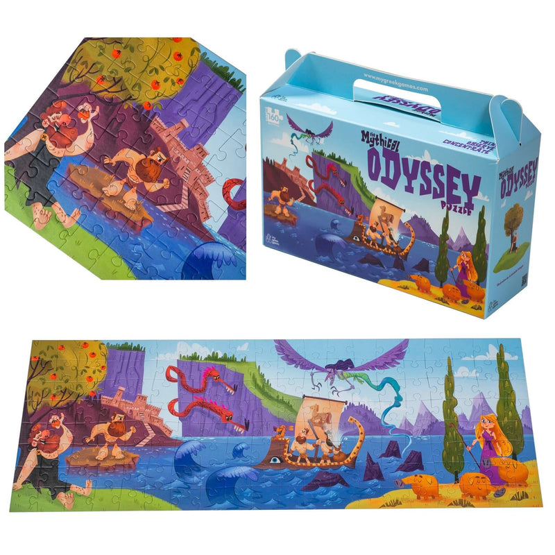 Odyssey puzzle 160 pieces educational box and details