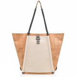 NARA CREME - Cork and Leather multifunctional handbag