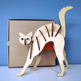 Cat 3d puzzle made from plywood with exceptional design 