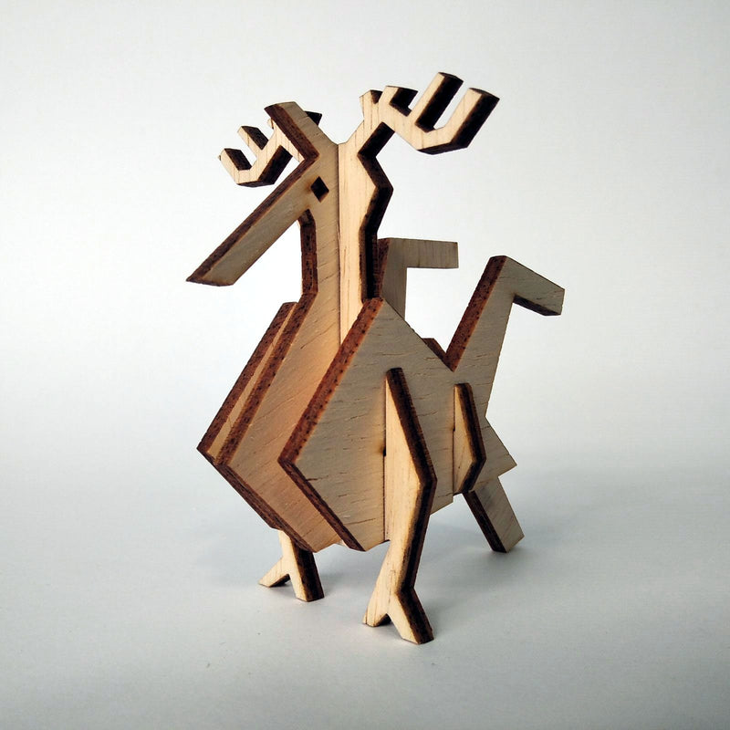 The rooster small 3d plywood puzzle inspired by Greek nature
