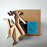 The rooster small 3d plywood puzzle inspired by Greek nature with packaging