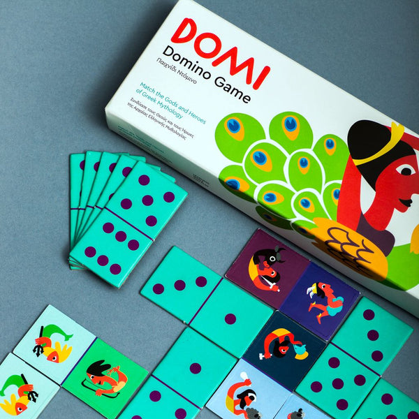 Domino game for children inspired by Greek mythology