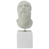 Ice Grey Bust of Socrates with quote I know one thing that i know nothing - ancient Greek philosopher (front)