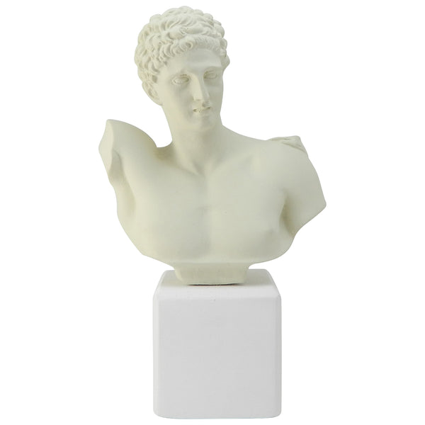 famous Greek statue - bust replica - Ice White Bust Hermes of Praxiteles in Olympia (front)