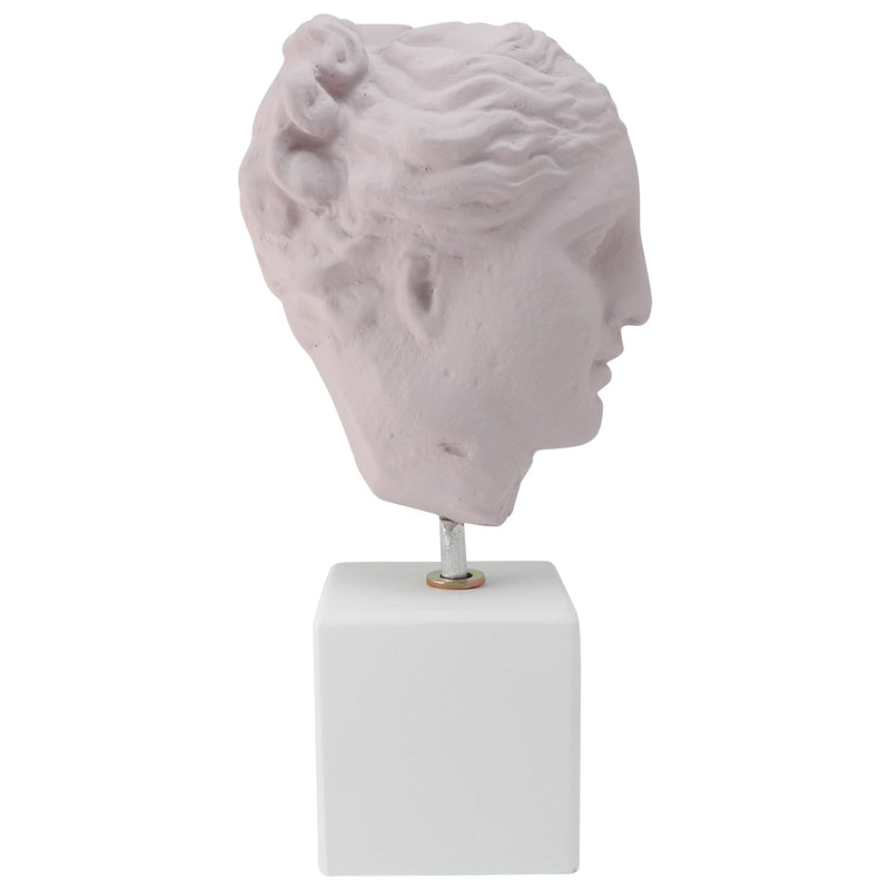 pow pink hygeia head goddess of hygiene (Hygieia)with quote about all in good measure (right side)