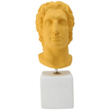 Saffron Bust Of Alexander The Great with quote There is nothing impossible to him who will try (front)