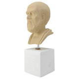 sepia bust hippocrates with quote about make a habbit (angle)