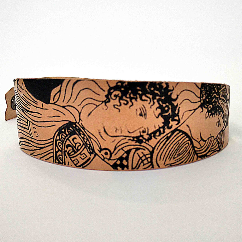 The abduction of the daughters of Leucippus leather bracelet